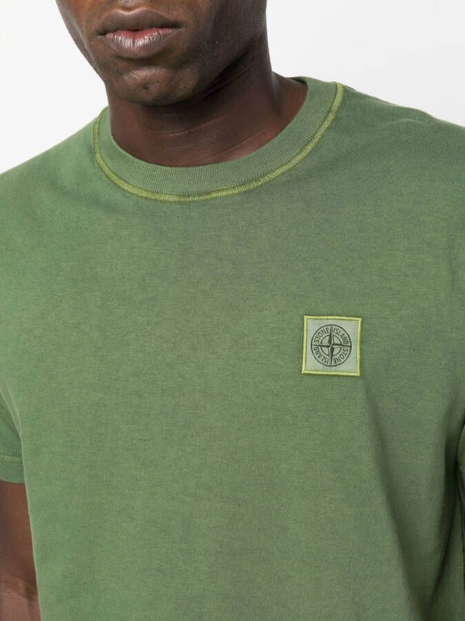 Stone Island Katoenen T-shirt Groen