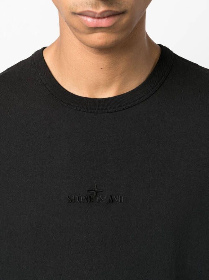 Stone Island Katoenen T-shirt Zwart