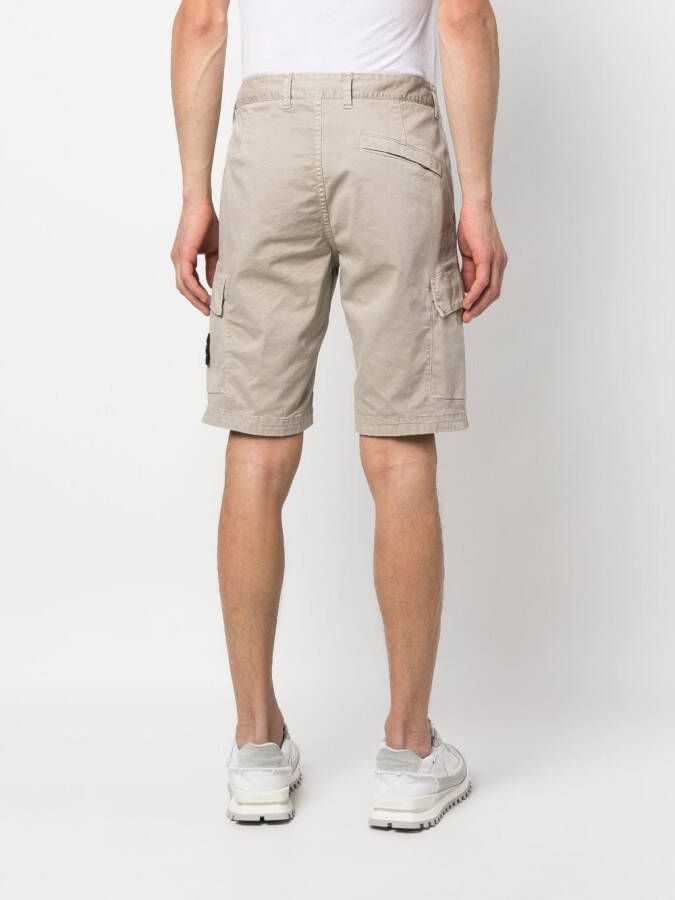 Stone Island Bermuda shorts met logopatch Grijs