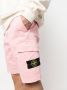 Stone Island Bermuda shorts met logopatch Roze - Thumbnail 5