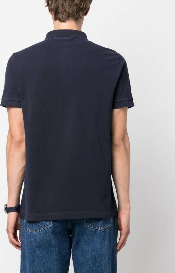 Stone Island Poloshirt met logopatch Blauw