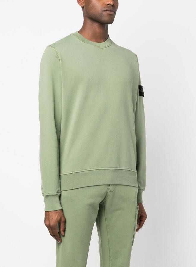 Stone Island Sweater met logopatch Groen