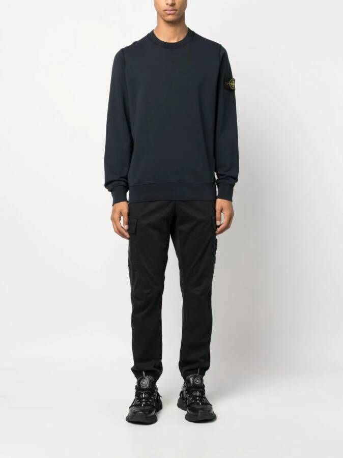 Stone Island Cargo broek met Compass-logopatch Zwart