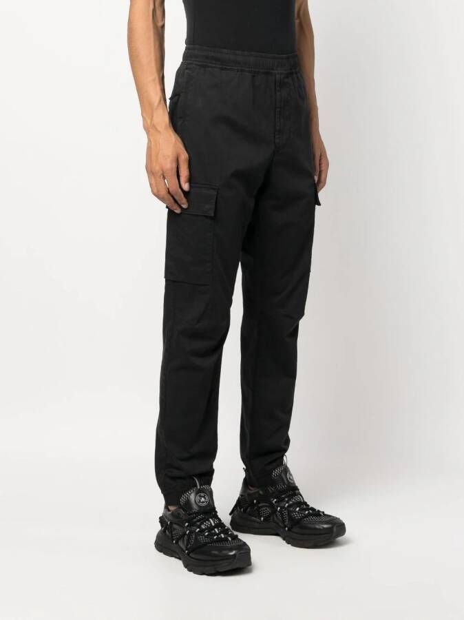 Stone Island Cargo broek met Compass-logopatch Zwart