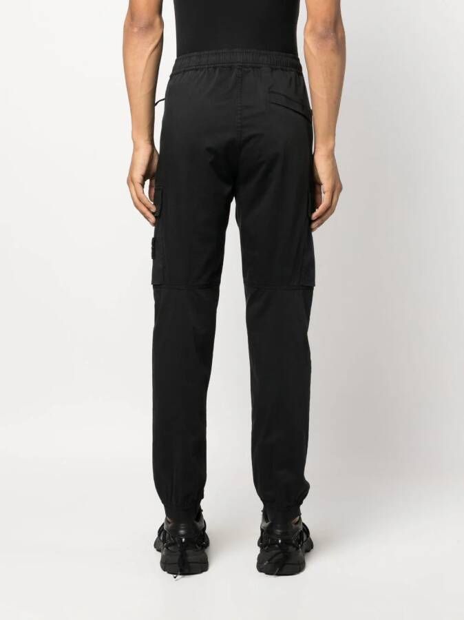 Stone Island Cargo broek met Compass-logopatch Zwart
