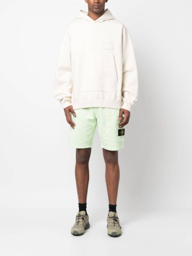 Stone Island Trainingsshorts met logopatch Groen