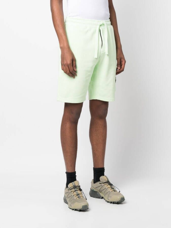 Stone Island Trainingsshorts met logopatch Groen