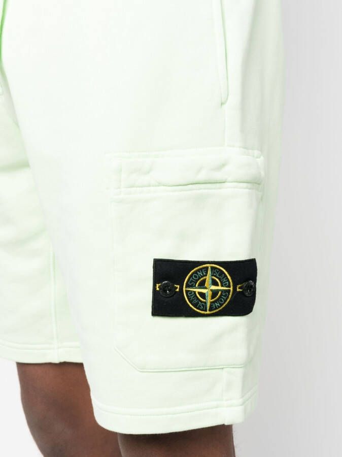 Stone Island Trainingsshorts met logopatch Groen