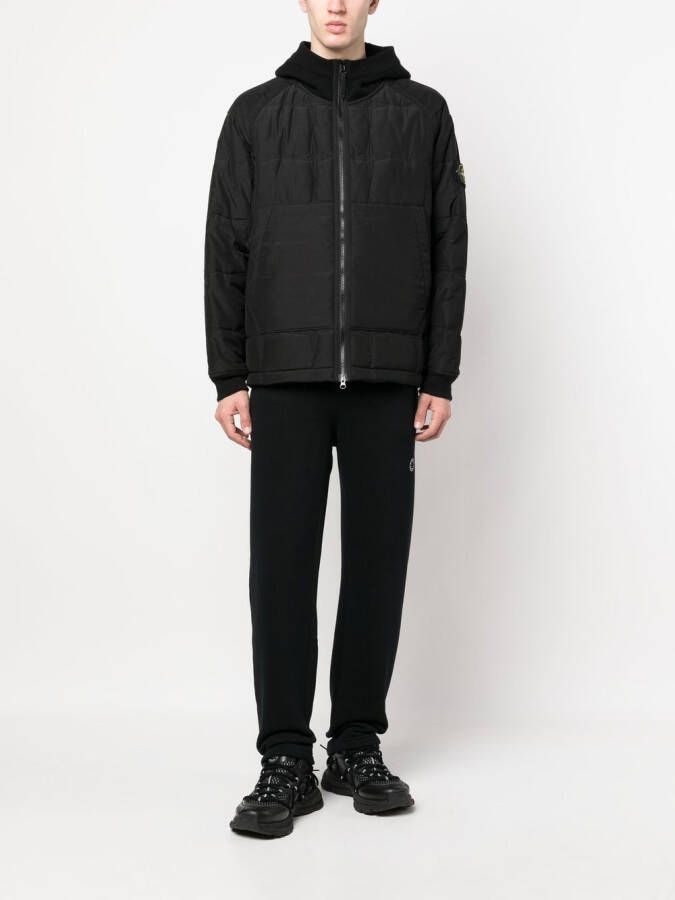 Stone Island Jack met logopatch Zwart