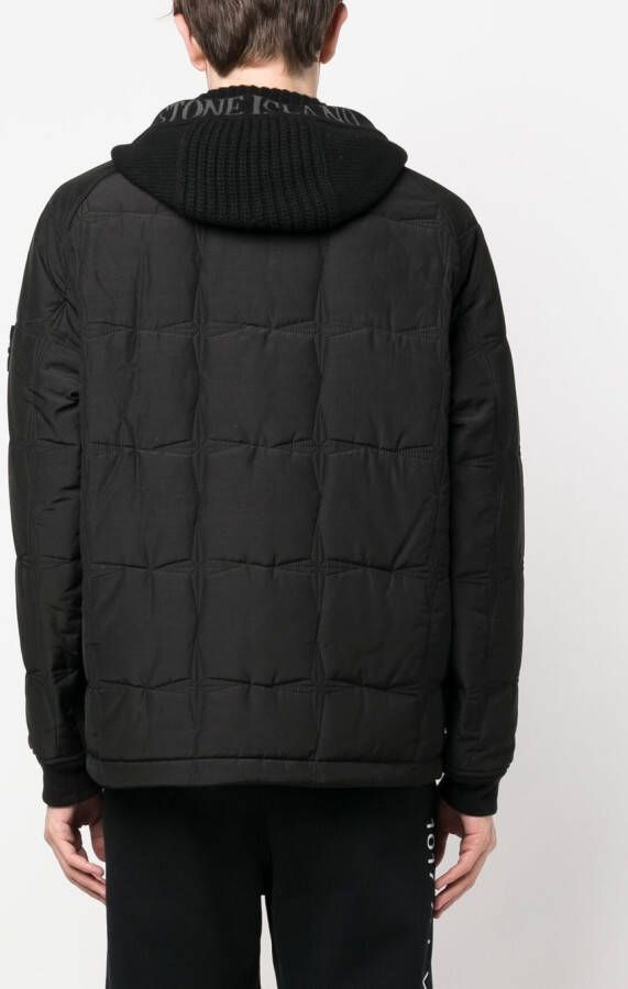 Stone Island Jack met logopatch Zwart