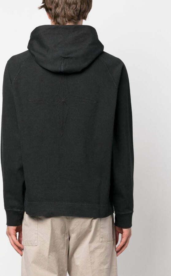 Stone Island Hoodie met logoprint Zwart