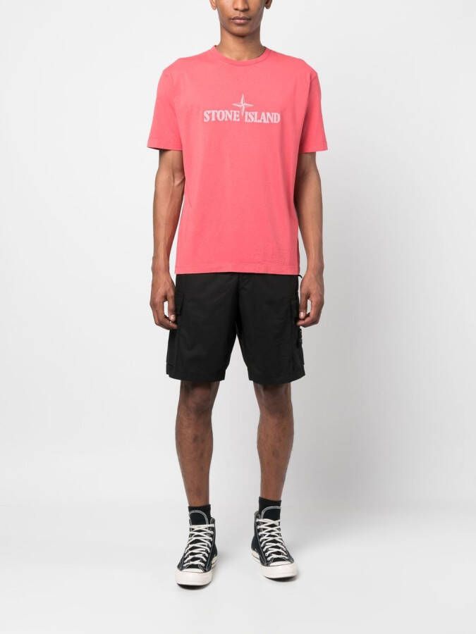 Stone Island Shorts met Compass-logopatch Zwart
