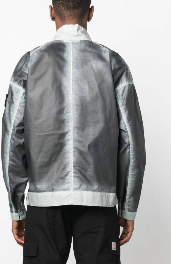 Stone Island Handgeverfd windjack Grijs