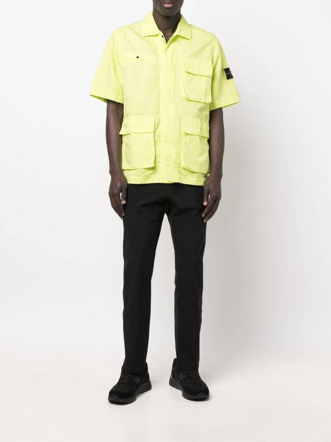 Stone Island Overhemd met opgestikte zak Geel