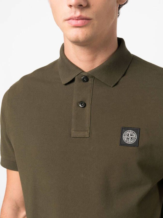 Stone Island Poloshirt met Compass-logopatch Groen