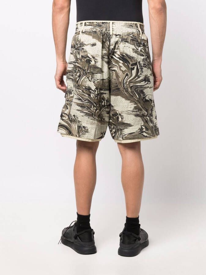 Stone Island Shadow Project Bermuda shorts met print Beige