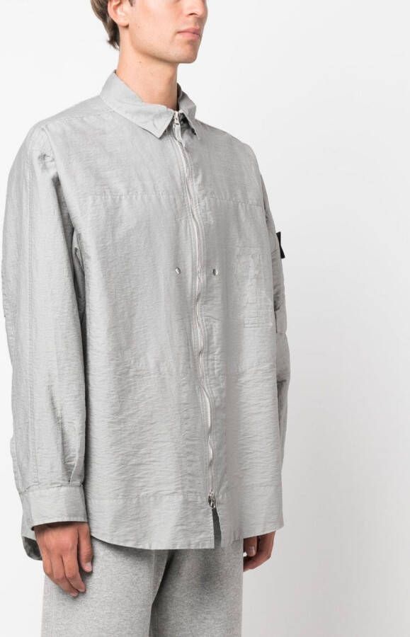 Stone Island Shadow Project Shirtjack met Compass-logopatch Grijs