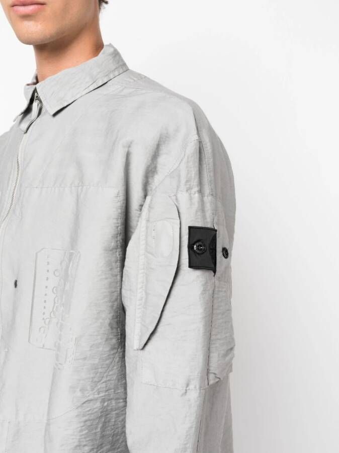 Stone Island Shadow Project Shirtjack met Compass-logopatch Grijs