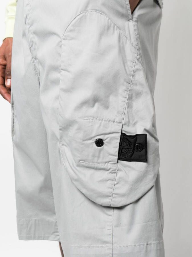 Stone Island Shadow Project Shorts met verlaagd kruis Grijs