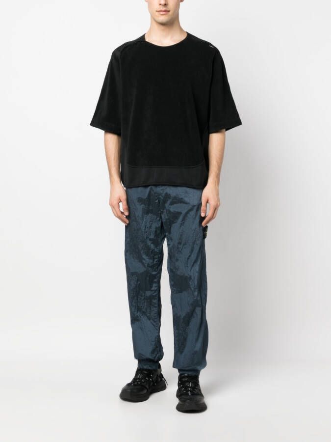 Stone Island Shadow Project T-shirt met badstof vlak Zwart