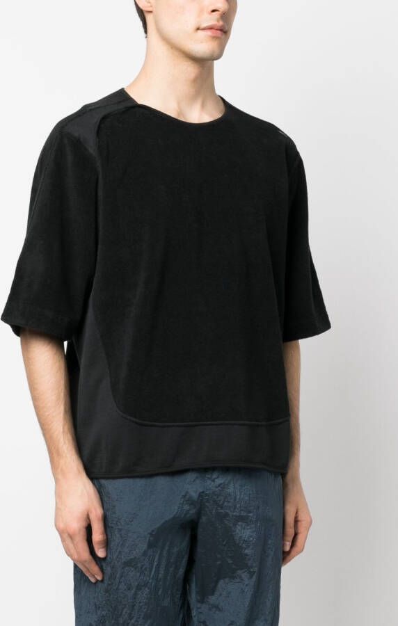 Stone Island Shadow Project T-shirt met badstof vlak Zwart