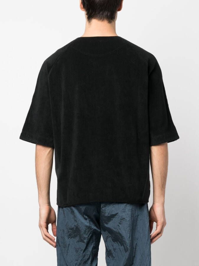 Stone Island Shadow Project T-shirt met badstof vlak Zwart