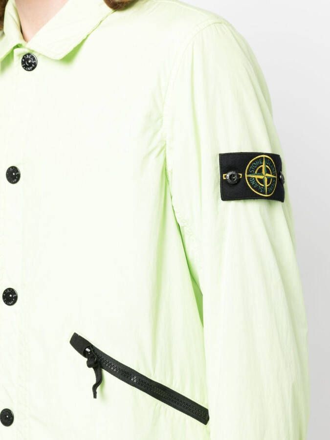 Stone Island Shirtjack met Compass-logopatch Groen