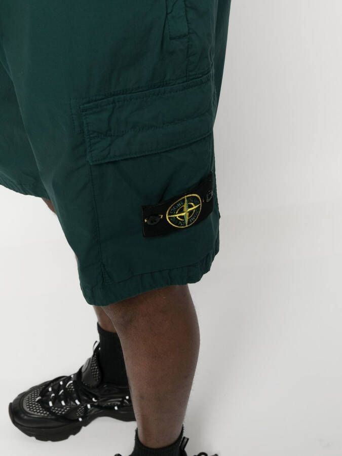 Stone Island Shorts met Compass-logopatch Groen