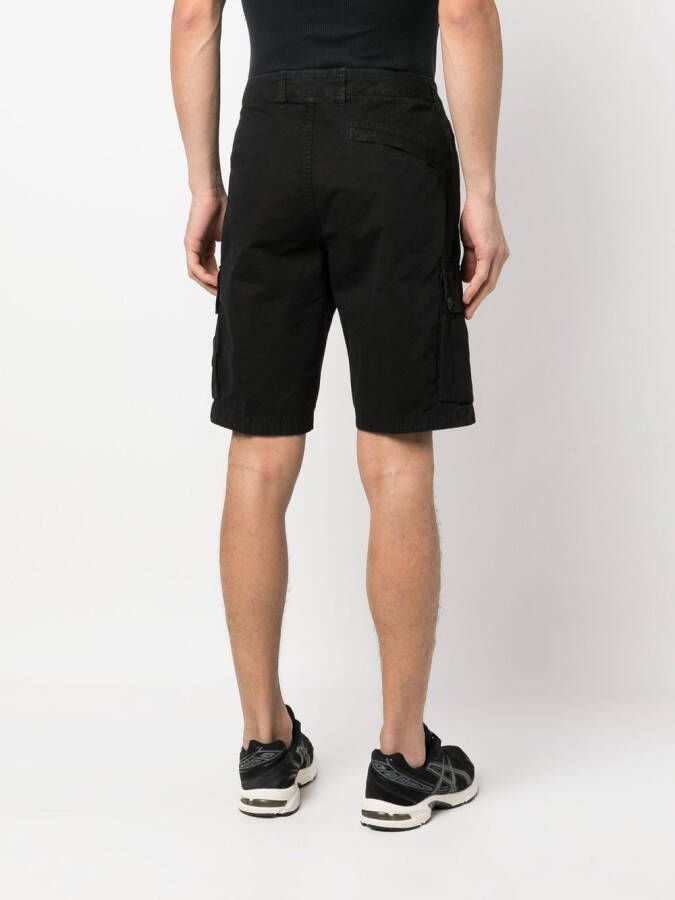 Stone Island Shorts met Compass-patch Zwart