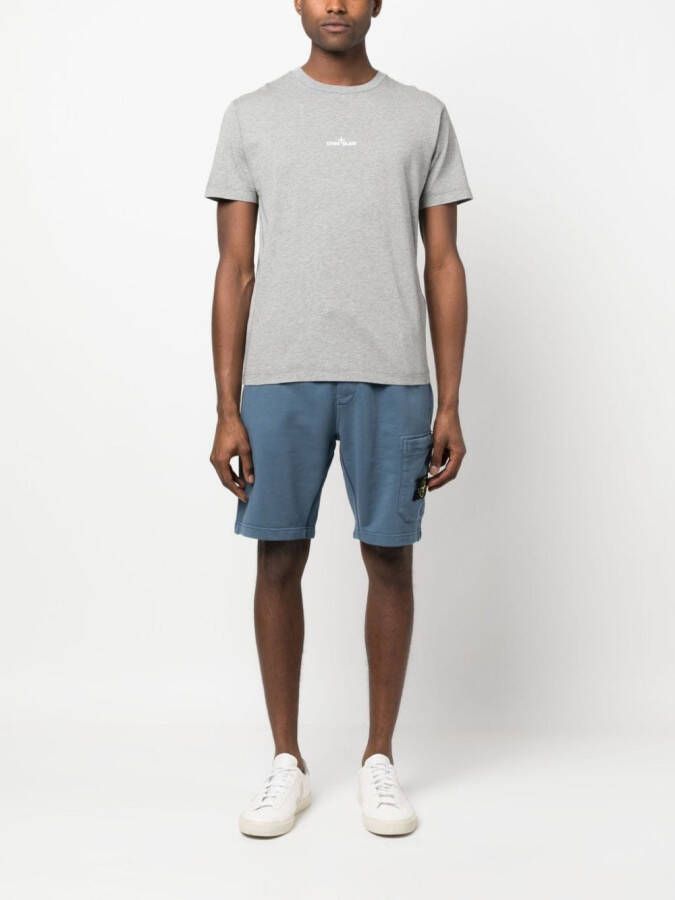 Stone Island Shorts met logopatch Blauw