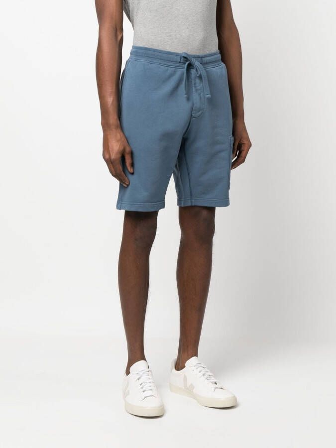 Stone Island Shorts met logopatch Blauw
