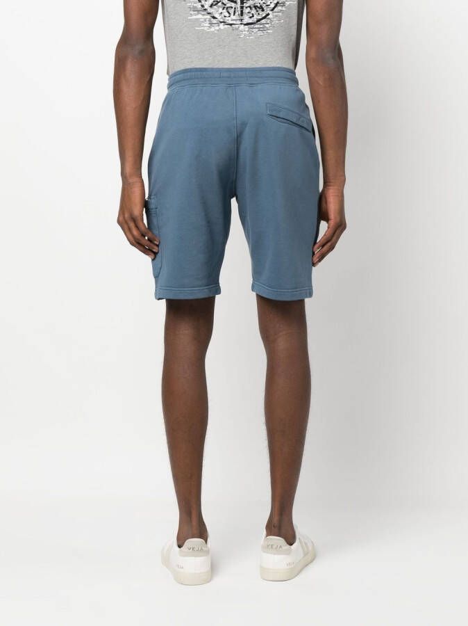 Stone Island Shorts met logopatch Blauw