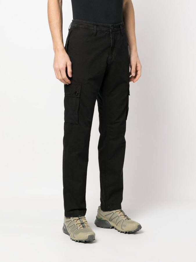Stone Island Broek met cargozak Zwart