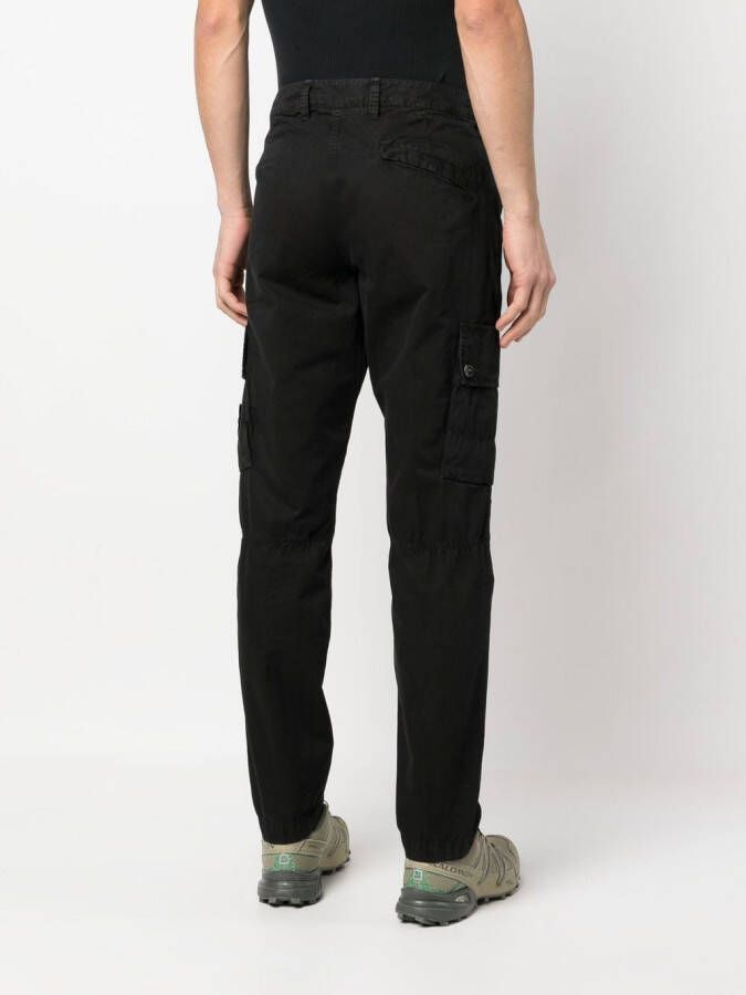 Stone Island Broek met cargozak Zwart