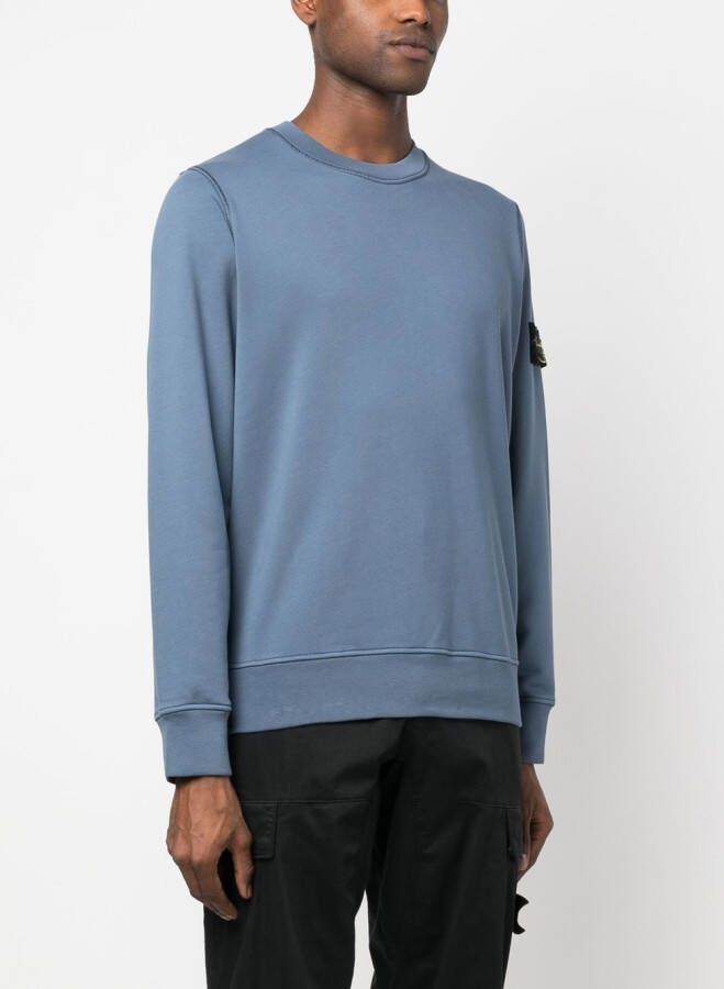 Stone Island Sweater met Compass-logopatch Blauw