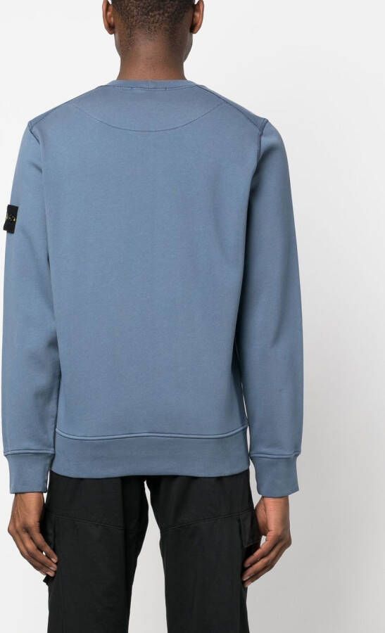 Stone Island Sweater met Compass-logopatch Blauw