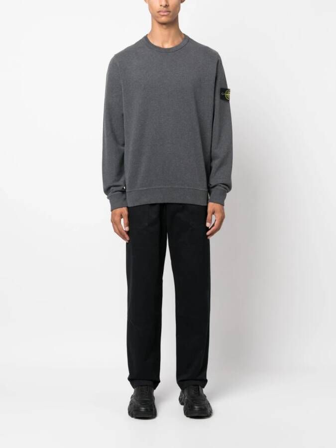 Stone Island Sweater met Compass-logopatch Grijs