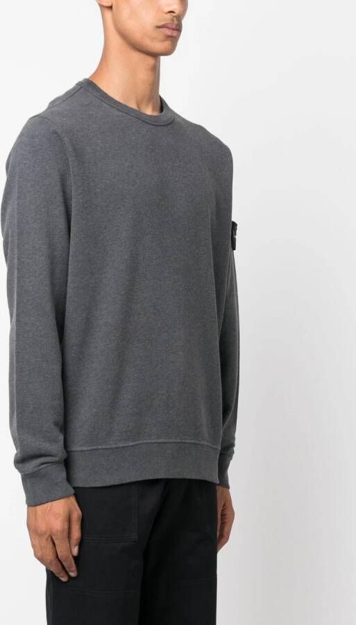 Stone Island Sweater met Compass-logopatch Grijs