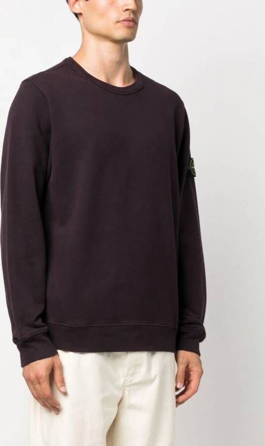 Stone Island Sweater met Compass-logopatch Paars
