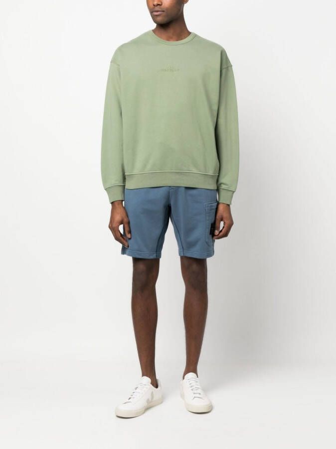 Stone Island Sweater met geborduurd logo Groen