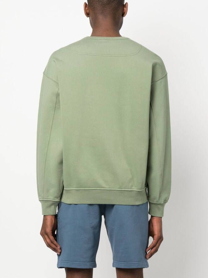 Stone Island Sweater met geborduurd logo Groen