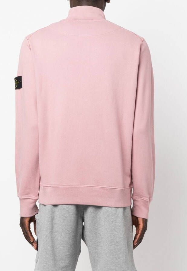 Stone Island Sweater met logopatch Roze