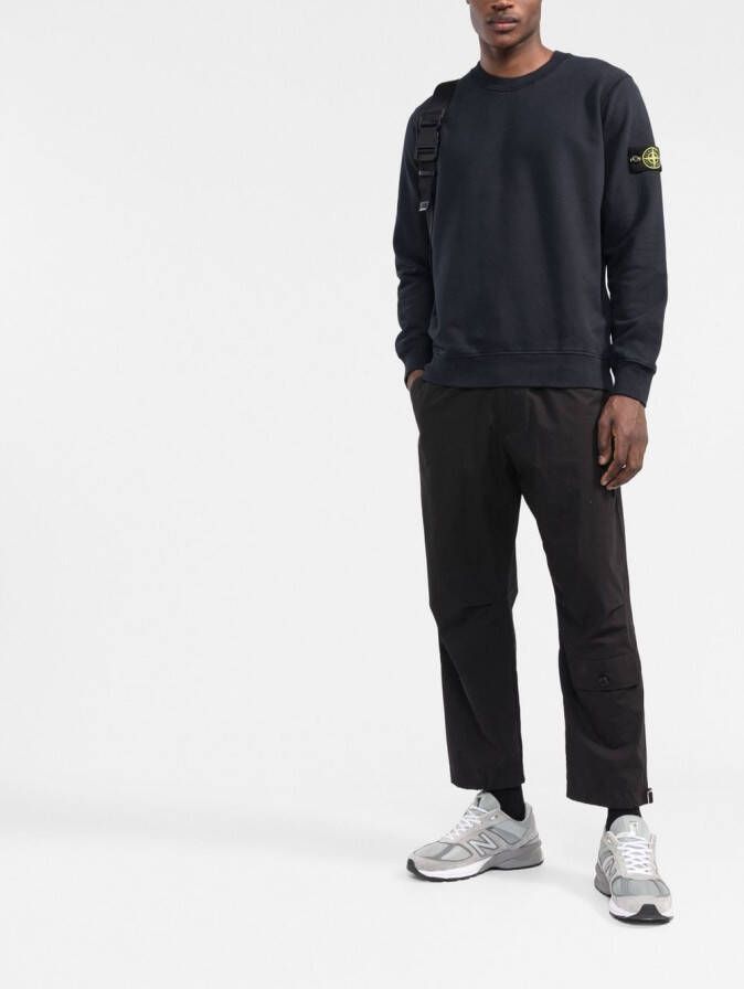 Stone Island Sweater met patch Blauw