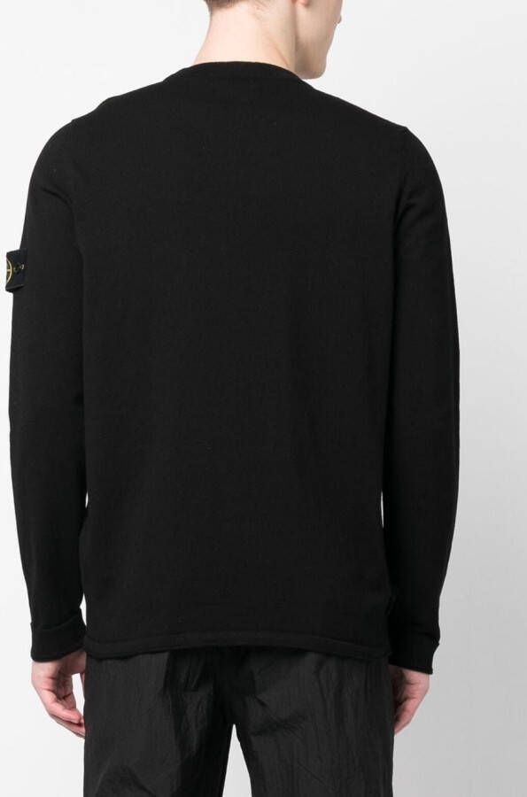 Stone Island Sweater met ronde hals Zwart