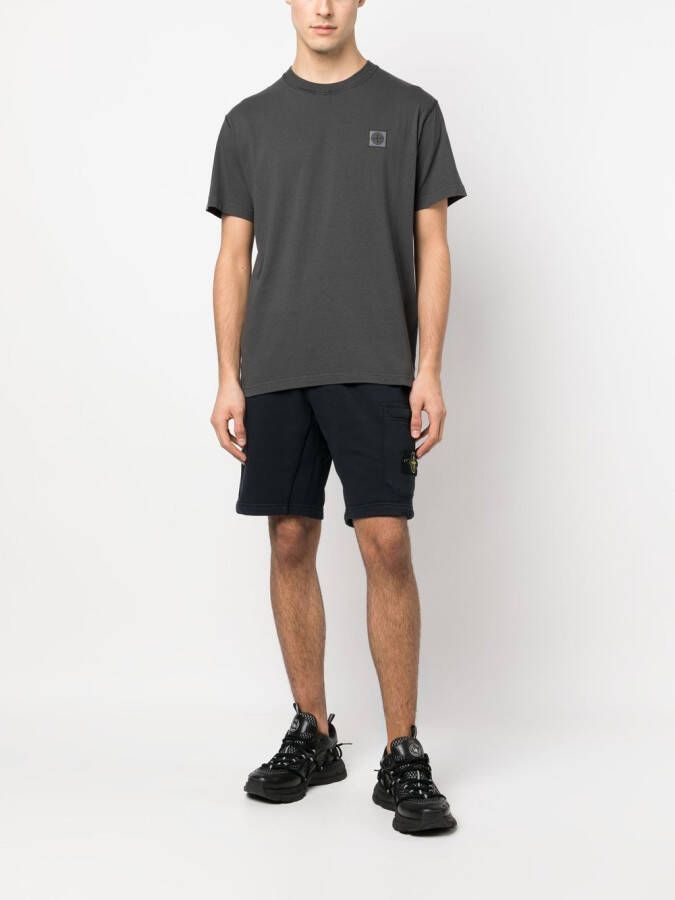 Stone Island T-shirt met Compass-logopatch Grijs