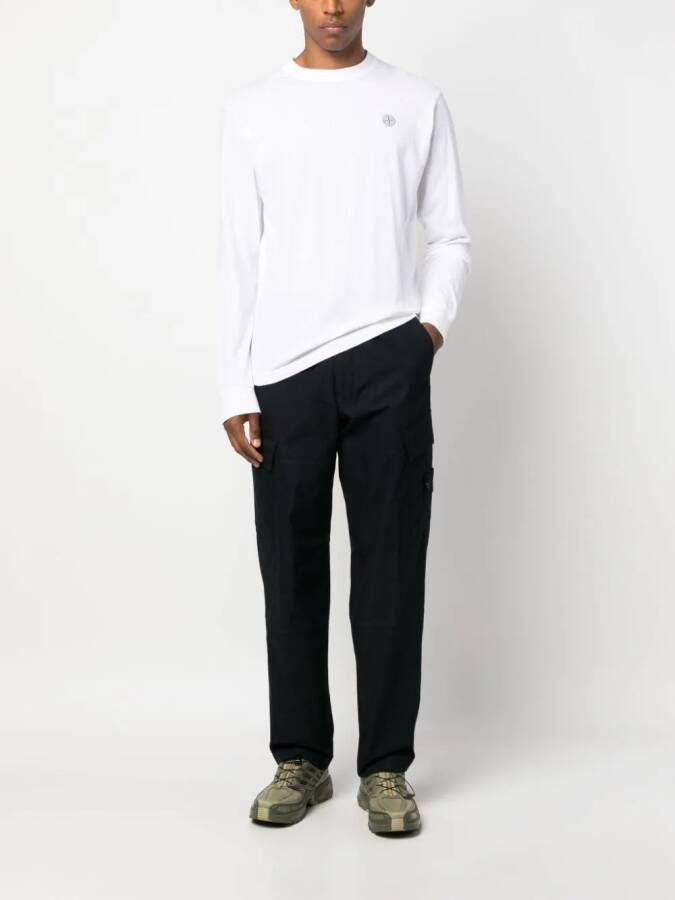 Stone Island T-shirt met Compass-logopatch Wit
