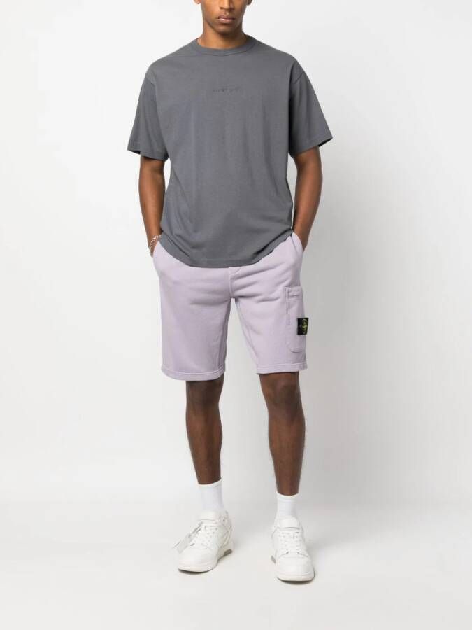 Stone Island T-shirt met geborduurd logo Grijs