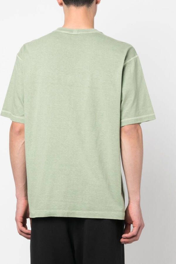 Stone Island T-shirt met geborduurd logo Groen