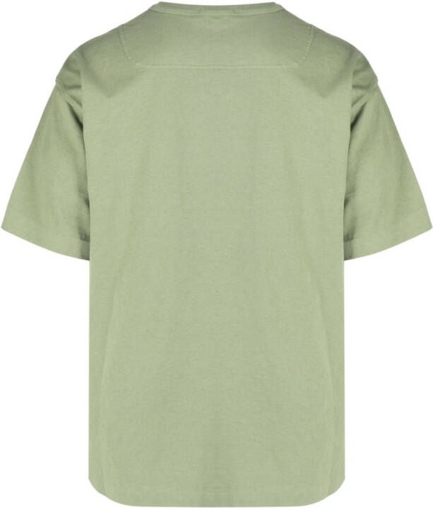 Stone Island T-shirt met geborduurd logo Groen