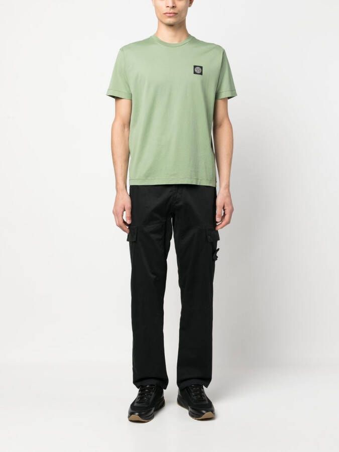 Stone Island T-shirt met logopatch Groen